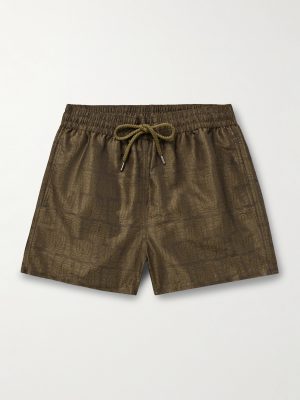 Rio Straight-Leg Mid-Length Recycled-Jacquard Swim Shorts