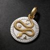 Wholeness Medium 18-Karat White and Yellow Gold Diamond Pendant