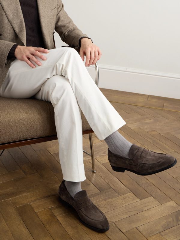 New Classic Suede Penny Loafers - OU