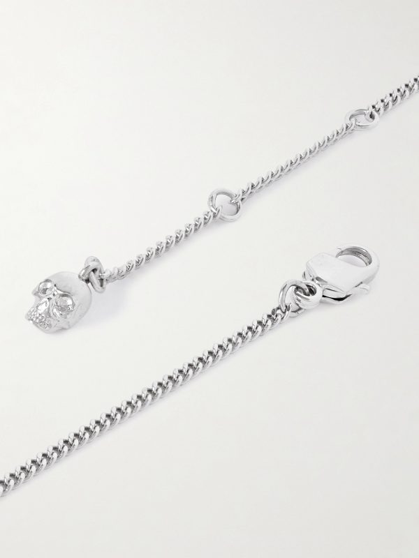 Skull Silver-Tone Pendant Necklace - BK Skull Silver-Tone Pendant Necklace - BK