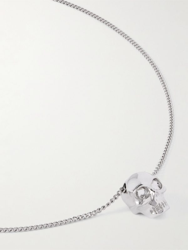 Skull Silver-Tone Pendant Necklace Skull Silver-Tone Pendant Necklace