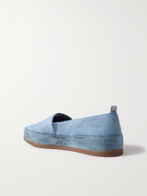 Garment-Dyed Canvas Espadrilles - BK
