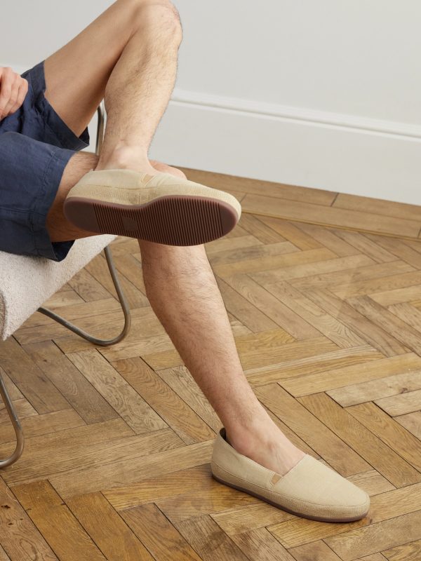 Garment-Dyed Linen Espadrilles - OU Garment-Dyed Linen Espadrilles - OU