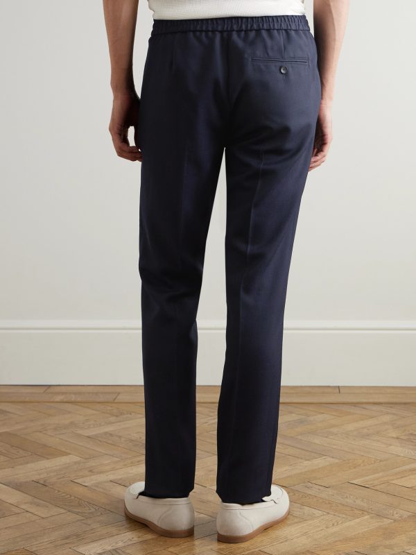 Phillip Straight-Leg Twill Drawstring Suit Trousers - BK Phillip Straight-Leg Twill Drawstring Suit Trousers - BK