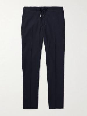 Phillip Straight-Leg Twill Drawstring Suit Trousers Phillip Straight-Leg Twill Drawstring Suit Trousers