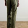 Straight-Leg Puppytooth Linen Suit Trousers - BK Straight-Leg Puppytooth Linen Suit Trousers - BK