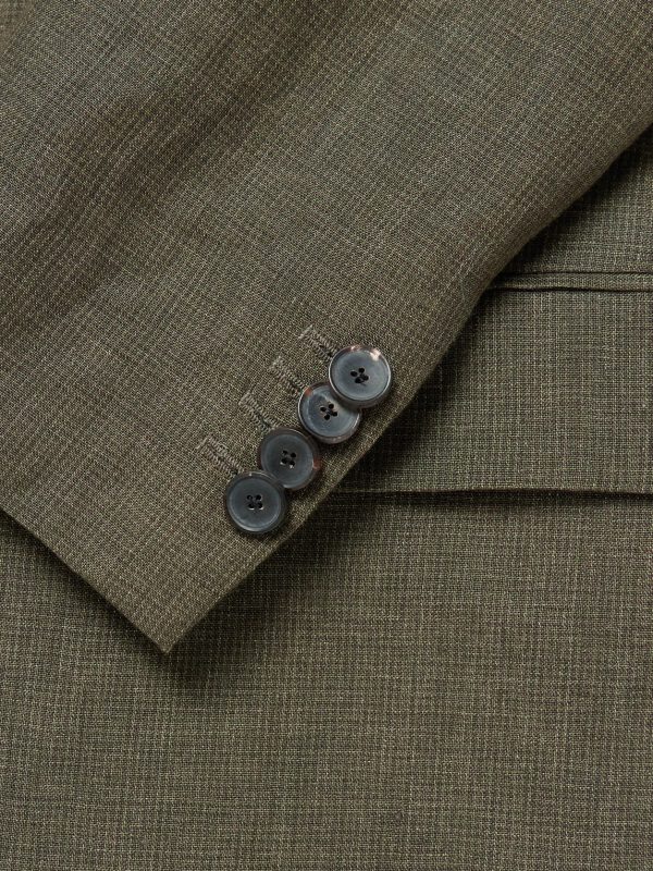 Double-Breasted Puppytooth Linen Suit Jacket - CU