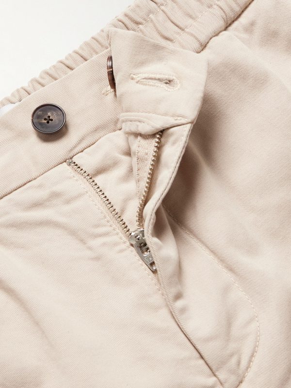 Straight-Leg Garment-Dyed Organic Cotton-Blend Twill Shorts - E1 Straight-Leg Garment-Dyed Organic Cotton-Blend Twill Shorts - E1