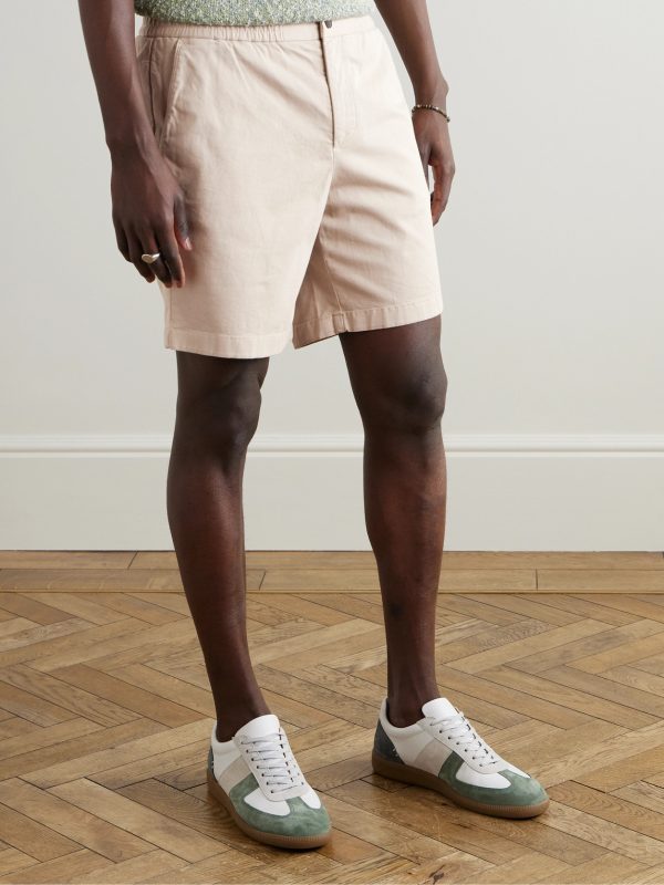 Straight-Leg Garment-Dyed Organic Cotton-Blend Twill Shorts - FR Straight-Leg Garment-Dyed Organic Cotton-Blend Twill Shorts - FR
