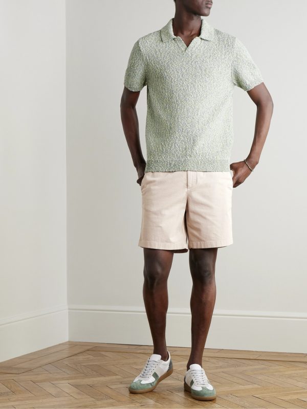 Straight-Leg Garment-Dyed Organic Cotton-Blend Twill Shorts - OU Straight-Leg Garment-Dyed Organic Cotton-Blend Twill Shorts - OU