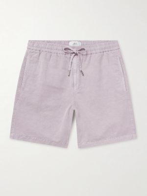 Straight-Leg Organic Cotton and Linen-Blend Drawstring Shorts Straight-Leg Organic Cotton and Linen-Blend Drawstring Shorts