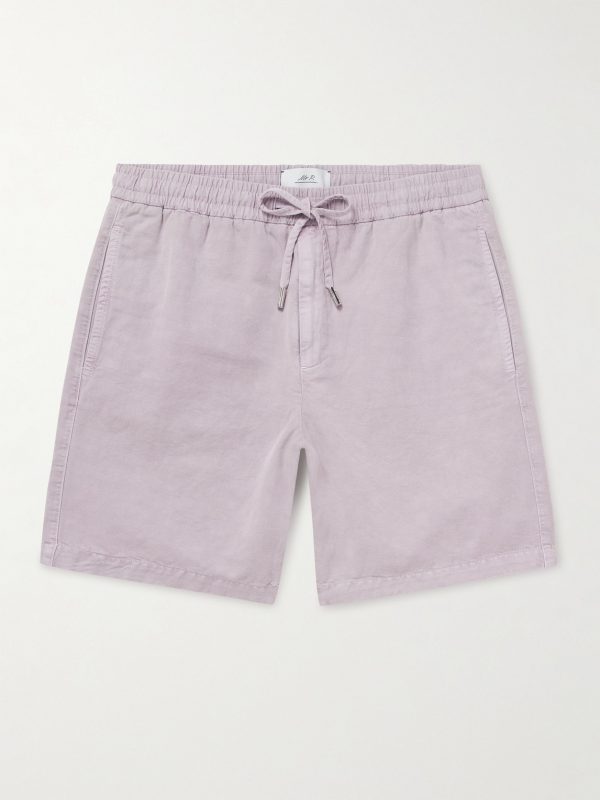 Straight-Leg Organic Cotton and Linen-Blend Drawstring Shorts Straight-Leg Organic Cotton and Linen-Blend Drawstring Shorts