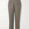 Steve Slim-Fit Pleated Organic Cotton and Linen-Blend Twill Trousers