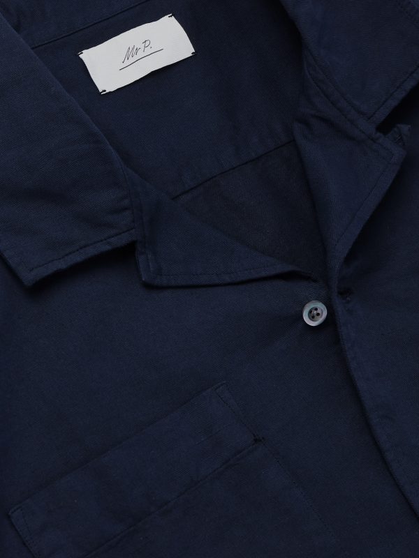 Michael 2 Convertible-Collar Cotton and Linen-Blend Twill Shirt - CU Michael 2 Convertible-Collar Cotton and Linen-Blend Twill Shirt - CU