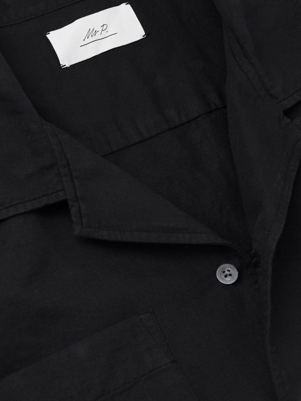 Michael 2 Convertible-Collar Cotton and Linen-Blend Twill Shirt - CU Michael 2 Convertible-Collar Cotton and Linen-Blend Twill Shirt - CU