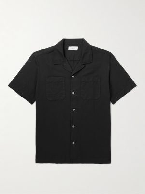 Michael 2 Convertible-Collar Cotton and Linen-Blend Twill Shirt Michael 2 Convertible-Collar Cotton and Linen-Blend Twill Shirt