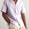 Michael 2 Convertible-Collar Cotton and Linen-Blend Twill Shirt - FR