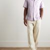 Michael 2 Convertible-Collar Cotton and Linen-Blend Twill Shirt - OU