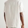 Camp-Collar Cotton and Linen-Blend Twill Shirt - BK
