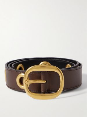 3cm Eyelet-Embellished Leather Belt 3cm Eyelet-Embellished Leather Belt