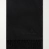 Logo-Embroidered Fringed Herringbone Cashmere Scarf