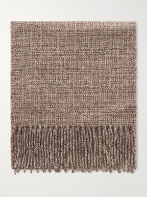 Fringed Cashmere-Tweed Scarf Fringed Cashmere-Tweed Scarf