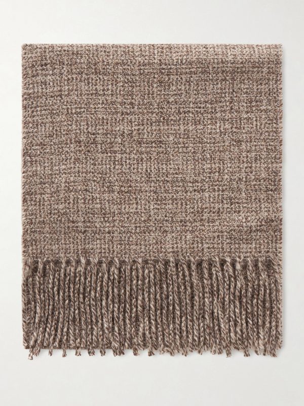 Fringed Cashmere-Tweed Scarf Fringed Cashmere-Tweed Scarf