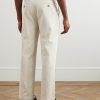 Edward Straight-Leg Pleated Cotton-Blend Cavalry Twill Trousers - BK Edward Straight-Leg Pleated Cotton-Blend Cavalry Twill Trousers - BK