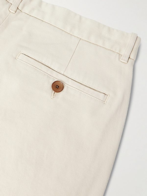 Edward Straight-Leg Pleated Cotton-Blend Cavalry Twill Trousers - CU Edward Straight-Leg Pleated Cotton-Blend Cavalry Twill Trousers - CU