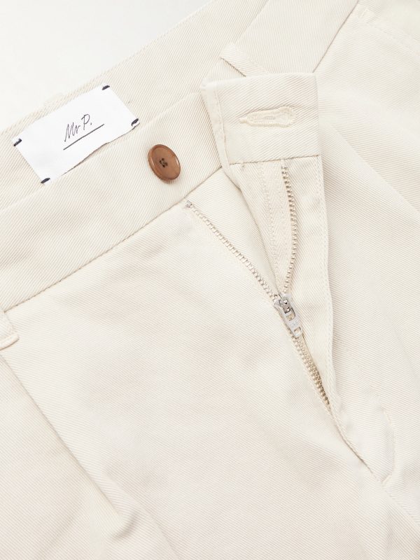 Edward Straight-Leg Pleated Cotton-Blend Cavalry Twill Trousers - E1 Edward Straight-Leg Pleated Cotton-Blend Cavalry Twill Trousers - E1