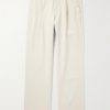 Edward Straight-Leg Pleated Cotton-Blend Cavalry Twill Trousers Edward Straight-Leg Pleated Cotton-Blend Cavalry Twill Trousers