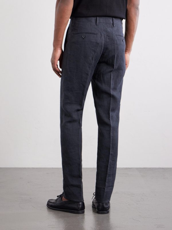 Phillip Slim-Fit Linen Suit Trousers - BK Phillip Slim-Fit Linen Suit Trousers - BK
