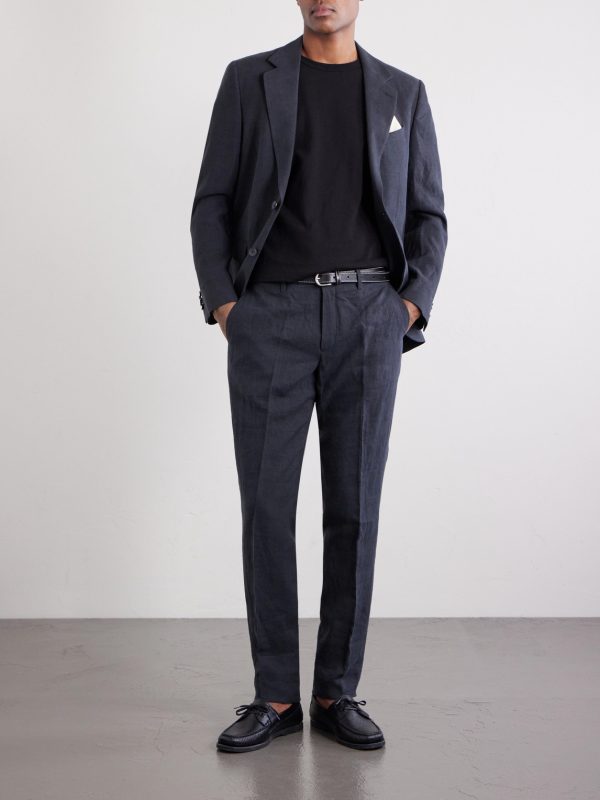 Phillip Slim-Fit Linen Suit Trousers - OU Phillip Slim-Fit Linen Suit Trousers - OU
