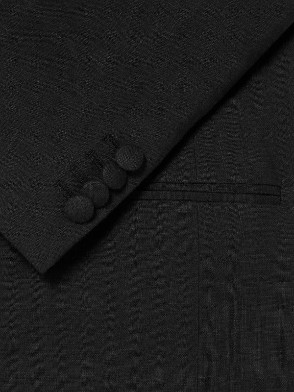 Double-Breasted Linen Tuxedo Jacket - CU Double-Breasted Linen Tuxedo Jacket - CU