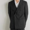 Double-Breasted Linen Tuxedo Jacket - FR Double-Breasted Linen Tuxedo Jacket - FR