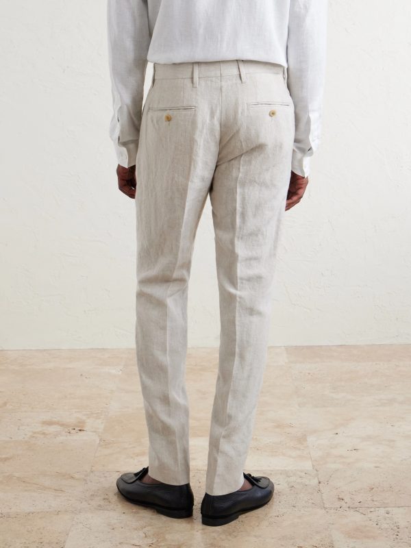 Phillip Slim-Fit Linen Suit Trousers - BK Phillip Slim-Fit Linen Suit Trousers - BK