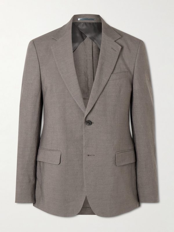 Slim-Fit Linen Suit Jacket Slim-Fit Linen Suit Jacket