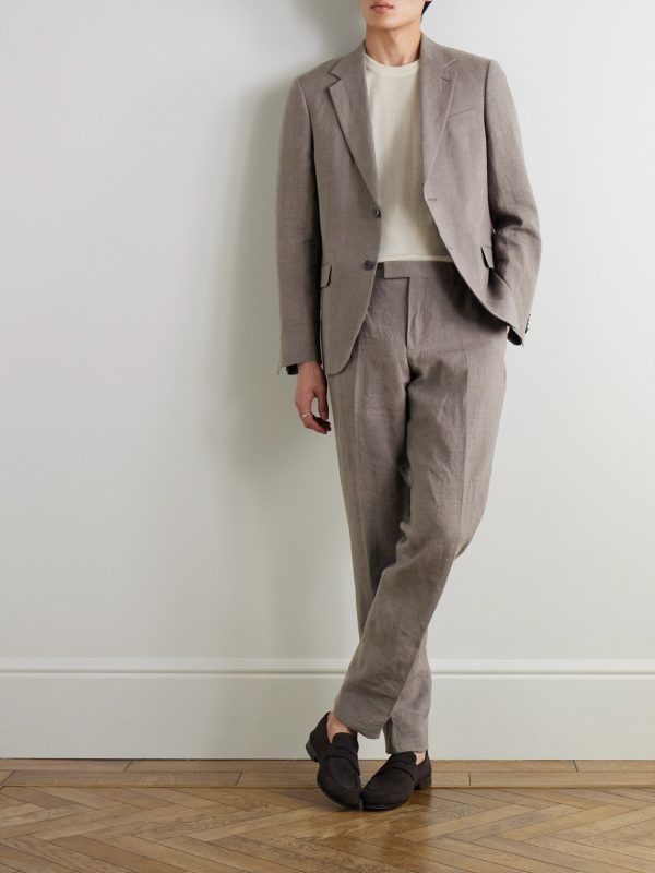 Slim-Fit Linen Suit Jacket - OU Slim-Fit Linen Suit Jacket - OU