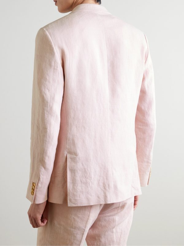 Slim-Fit Linen Suit Jacket - BK Slim-Fit Linen Suit Jacket - BK
