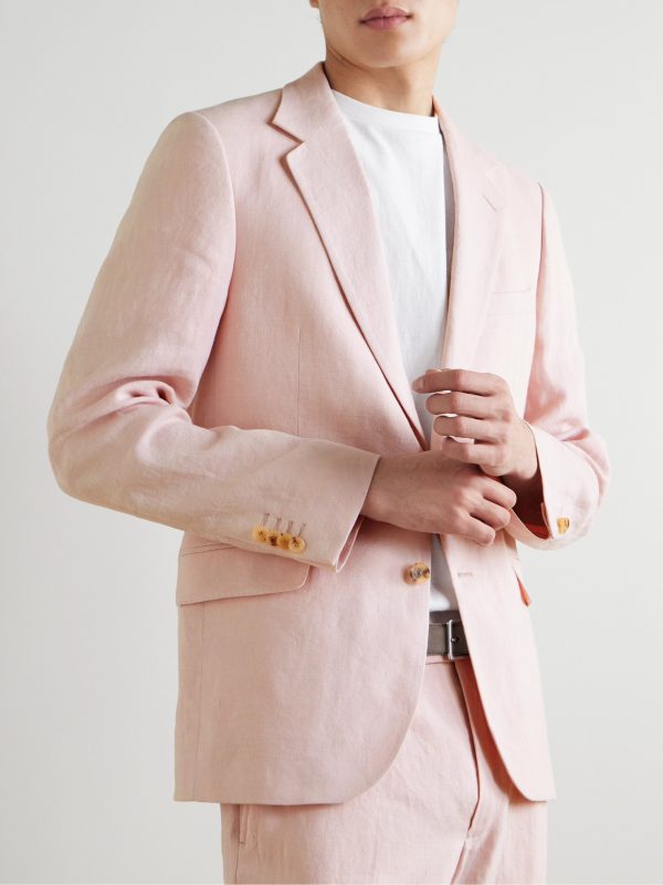 Slim-Fit Linen Suit Jacket - FR Slim-Fit Linen Suit Jacket - FR