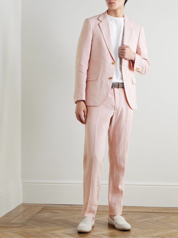 Slim-Fit Linen Suit Jacket - OU Slim-Fit Linen Suit Jacket - OU