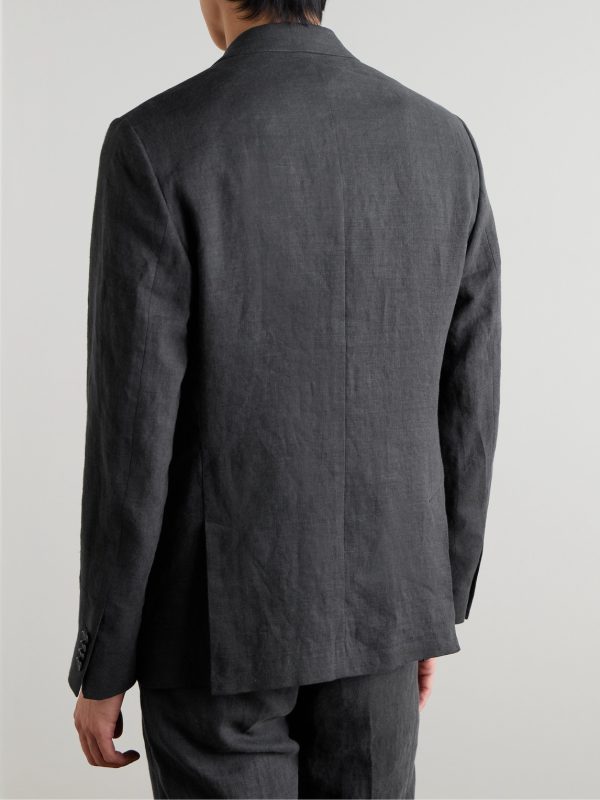 Regular-Fit Linen Suit Jacket - BK Regular-Fit Linen Suit Jacket - BK
