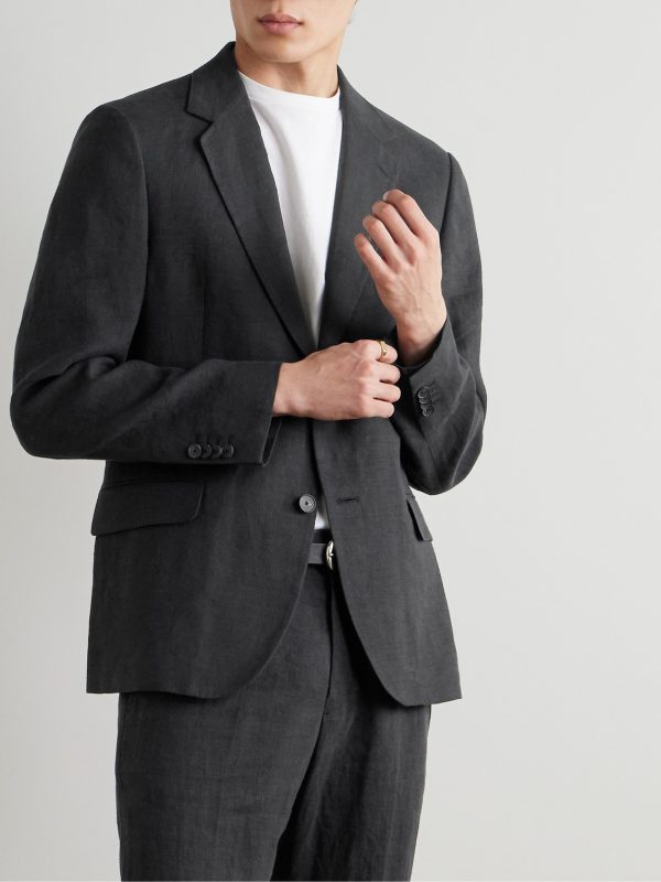 Regular-Fit Linen Suit Jacket - FR Regular-Fit Linen Suit Jacket - FR