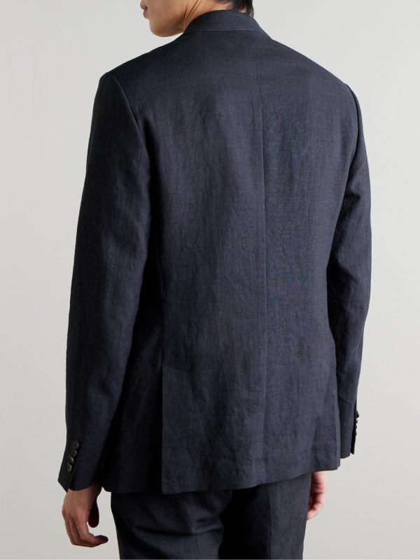 Regular-Fit Linen Suit Jacket - BK Regular-Fit Linen Suit Jacket - BK