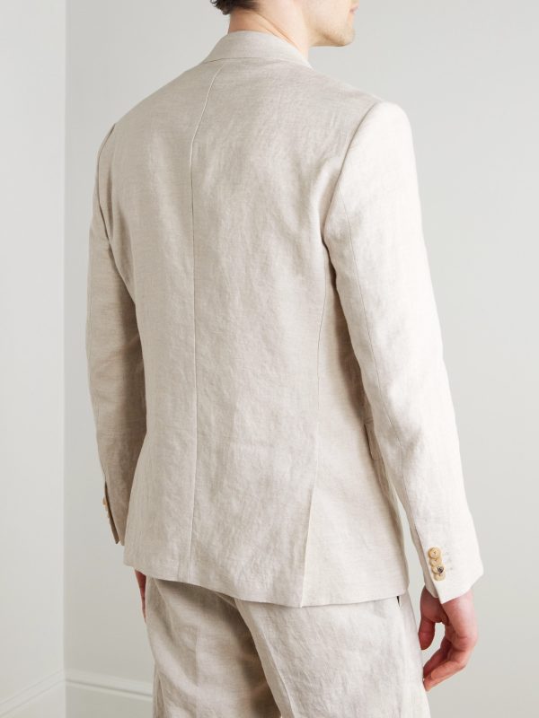 Regular-Fit Linen Suit Jacket - BK Regular-Fit Linen Suit Jacket - BK