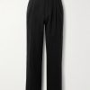 Steve Straight-Leg Pleated Linen Tuxedo Trousers Steve Straight-Leg Pleated Linen Tuxedo Trousers