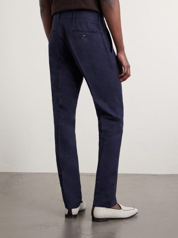 Phillip Slim-Fit Linen Suit Trousers - BK