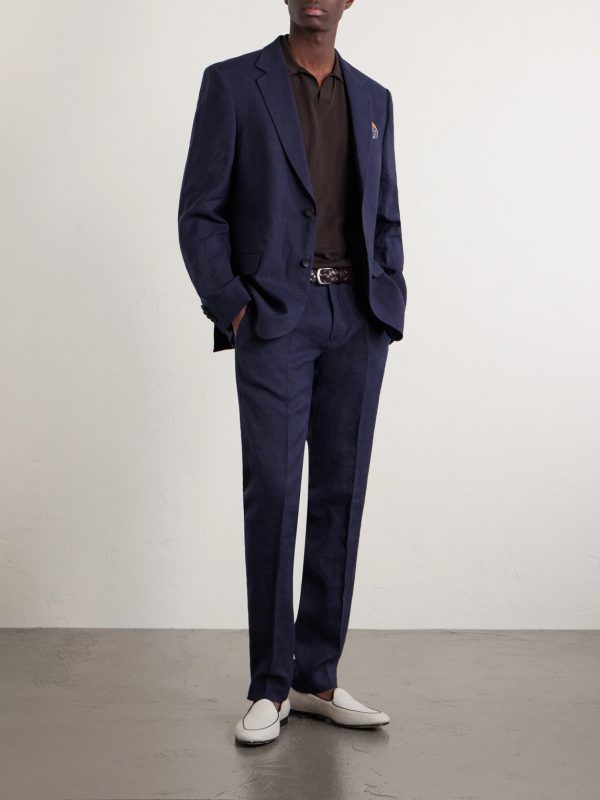 Phillip Slim-Fit Linen Suit Trousers - OU