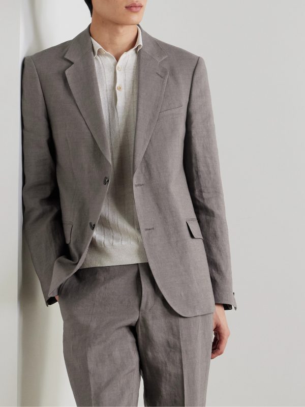 Regular-Fit Linen Suit Jacket - FR Regular-Fit Linen Suit Jacket - FR