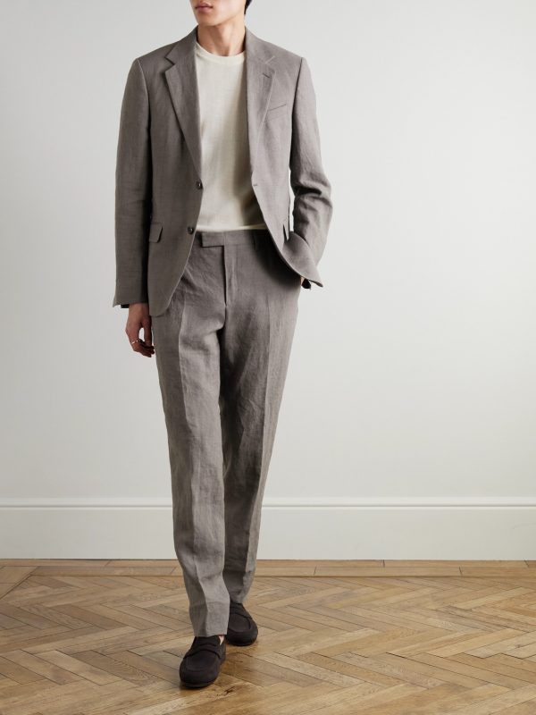Phillip Slim-Fit Linen Suit Trousers - OU Phillip Slim-Fit Linen Suit Trousers - OU